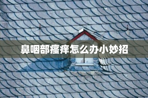 鼻咽部瘙痒怎么办小妙招