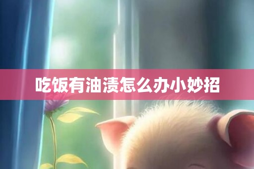 吃饭有油渍怎么办小妙招