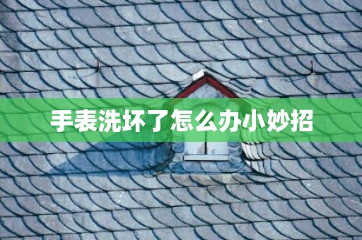 手表洗坏了怎么办小妙招
