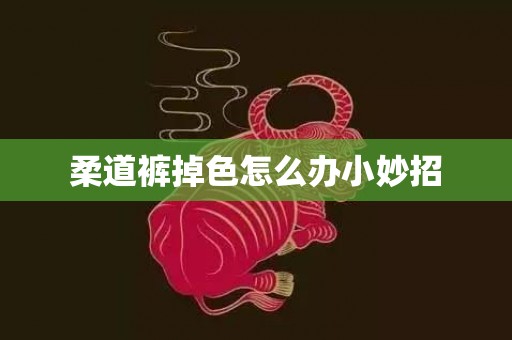 柔道裤掉色怎么办小妙招
