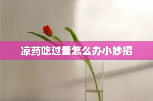 凉药吃过量怎么办小妙招