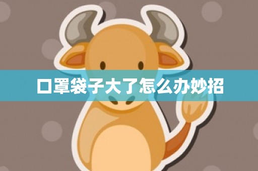 口罩袋子大了怎么办妙招