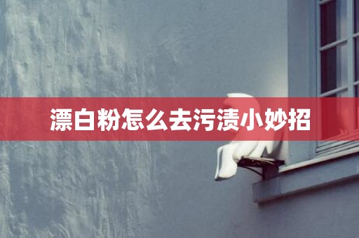 漂白粉怎么去污渍小妙招
