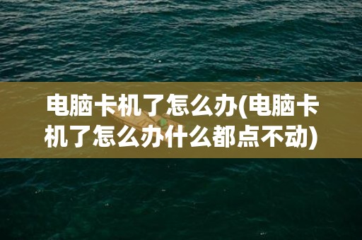 电脑卡机了怎么办(电脑卡机了怎么办什么都点不动)