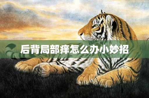 后背局部痒怎么办小妙招