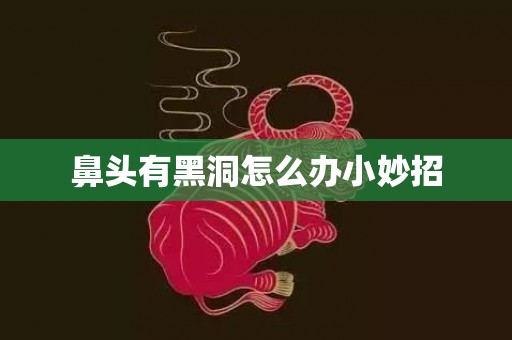 鼻头有黑洞怎么办小妙招