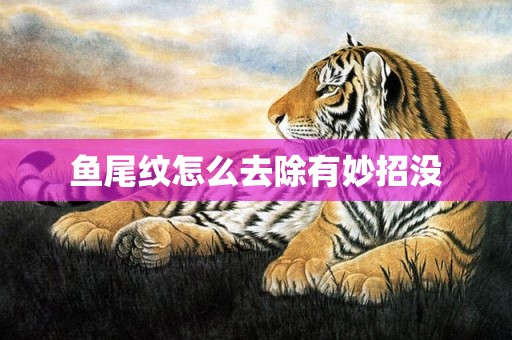 鱼尾纹怎么去除有妙招没