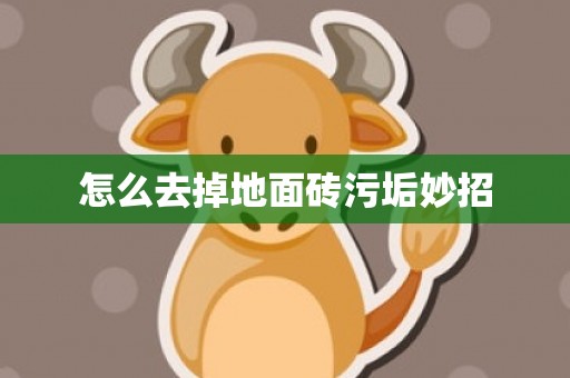 怎么去掉地面砖污垢妙招