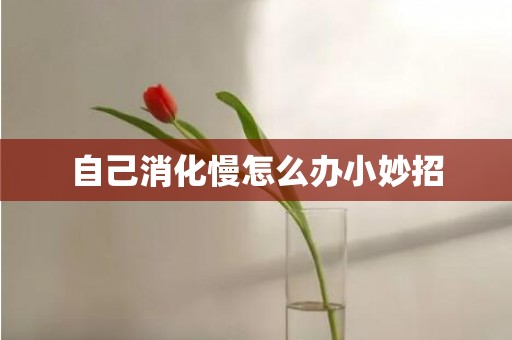 自己消化慢怎么办小妙招