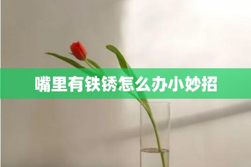 嘴里有铁锈怎么办小妙招