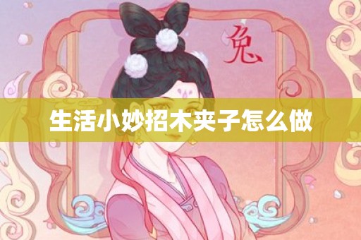 生活小妙招木夹子怎么做