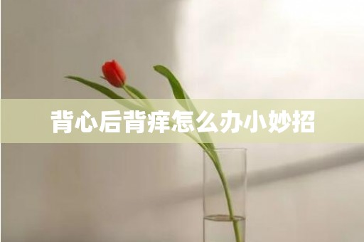 背心后背痒怎么办小妙招