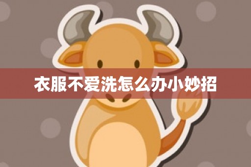 衣服不爱洗怎么办小妙招