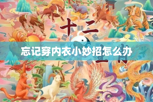 忘记穿内衣小妙招怎么办