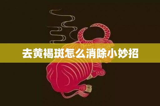 去黄褐斑怎么消除小妙招