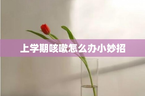 上学期咳嗽怎么办小妙招