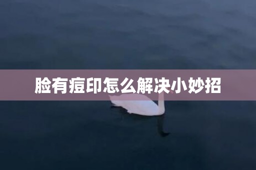 脸有痘印怎么解决小妙招