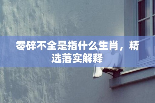 零碎不全是指什么生肖，精选落实解释