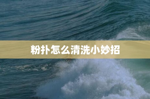 粉扑怎么清洗小妙招