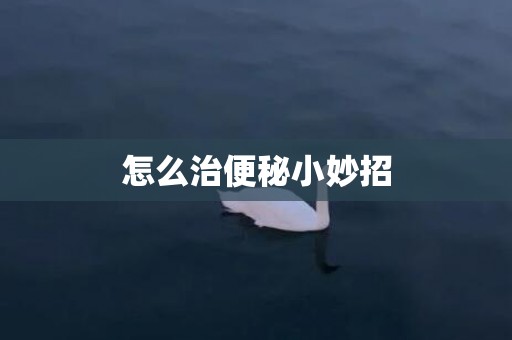 怎么治便秘小妙招