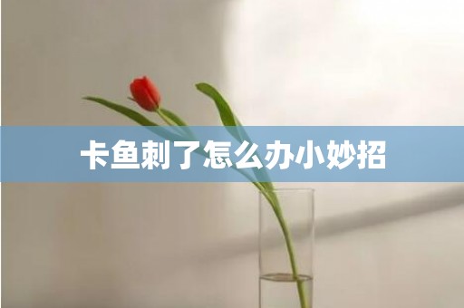 卡鱼刺了怎么办小妙招