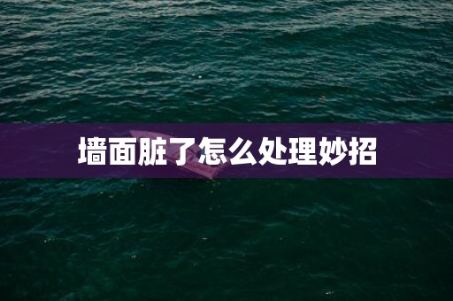 墙面脏了怎么处理妙招