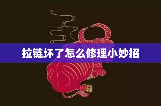 拉链坏了怎么修理小妙招