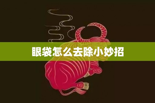 眼袋怎么去除小妙招