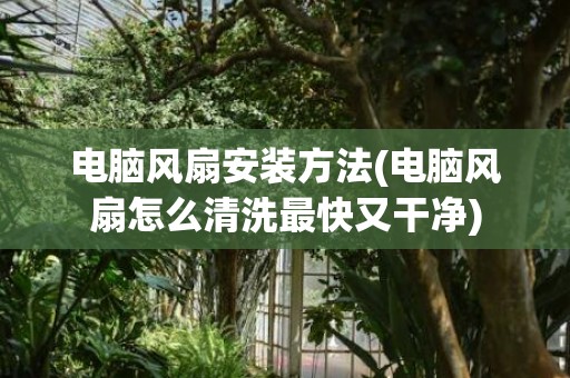 电脑风扇安装方法(电脑风扇怎么清洗最快又干净)