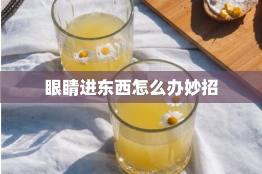 眼睛进东西怎么办妙招