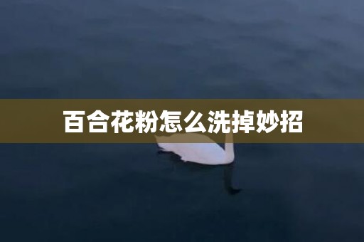 百合花粉怎么洗掉妙招