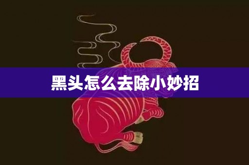 黑头怎么去除小妙招
