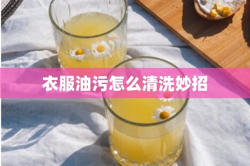 衣服油污怎么清洗妙招