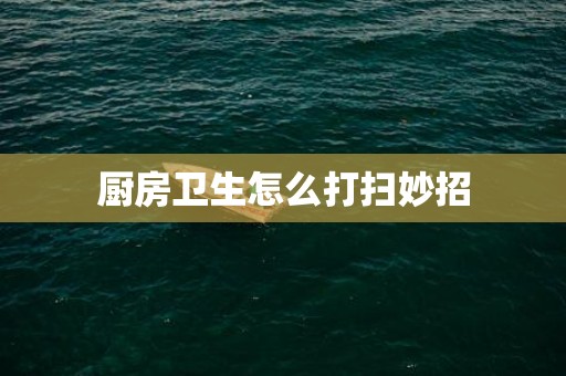 厨房卫生怎么打扫妙招