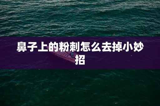 鼻子上的粉刺怎么去掉小妙招