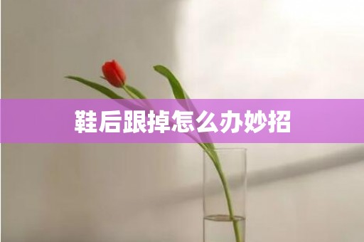 鞋后跟掉怎么办妙招