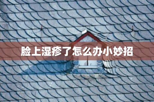 脸上湿疹了怎么办小妙招