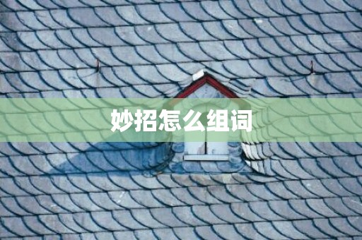 妙招怎么组词