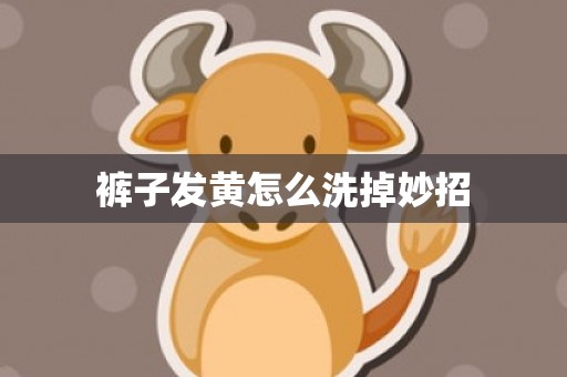 裤子发黄怎么洗掉妙招