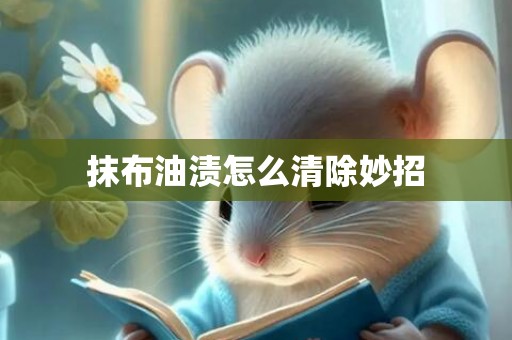 抹布油渍怎么清除妙招