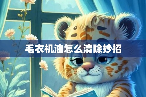 毛衣机油怎么清除妙招