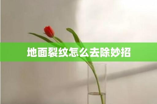 地面裂纹怎么去除妙招