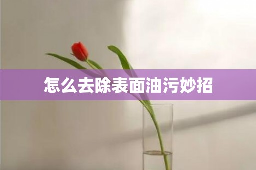 怎么去除表面油污妙招