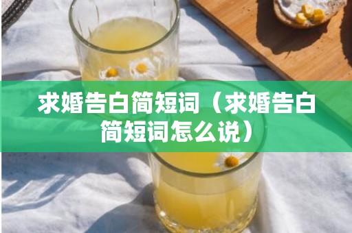 求婚告白简短词（求婚告白简短词怎么说）