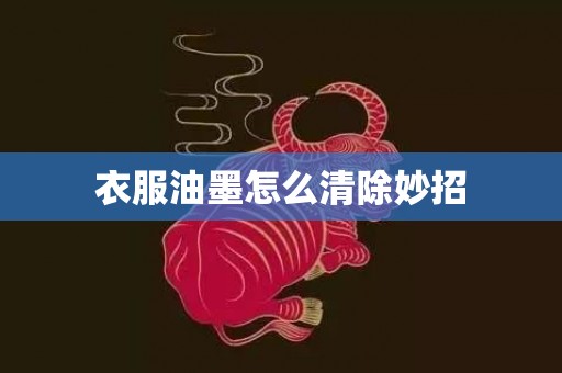 衣服油墨怎么清除妙招