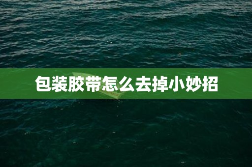 包装胶带怎么去掉小妙招