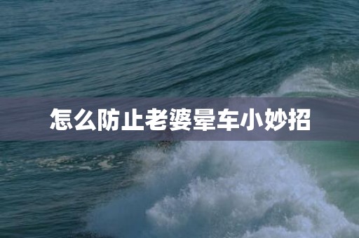 怎么防止老婆晕车小妙招