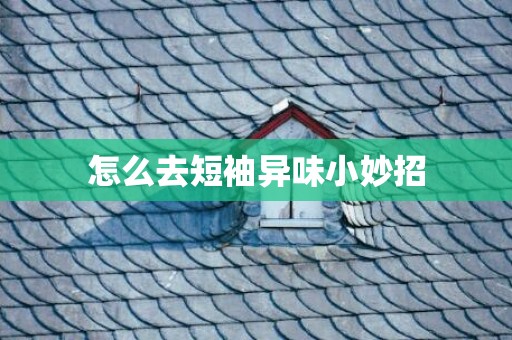 怎么去短袖异味小妙招