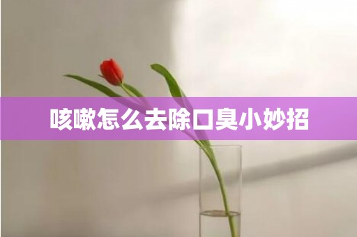 咳嗽怎么去除口臭小妙招