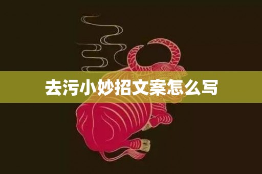 去污小妙招文案怎么写